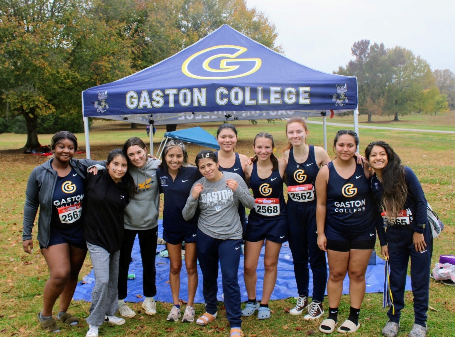 Gaston College's women's cross country team after finishing second in the 2022 Region 10 championships in Spartanburg, S.C.
