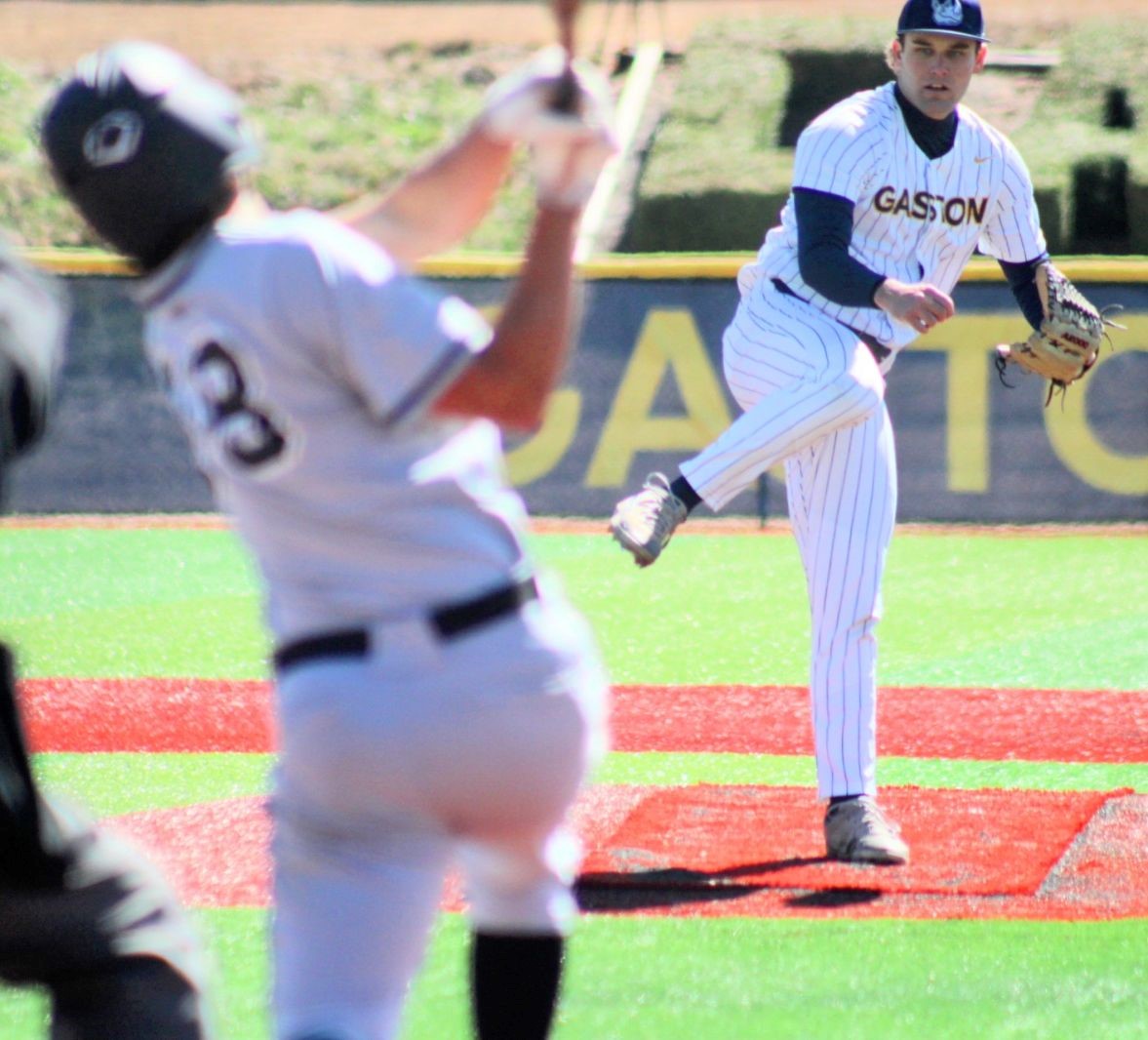 Gaston College's Mason Smith picked up four pitching victories during the Rhinos' 26-game winning streak earlier this season.