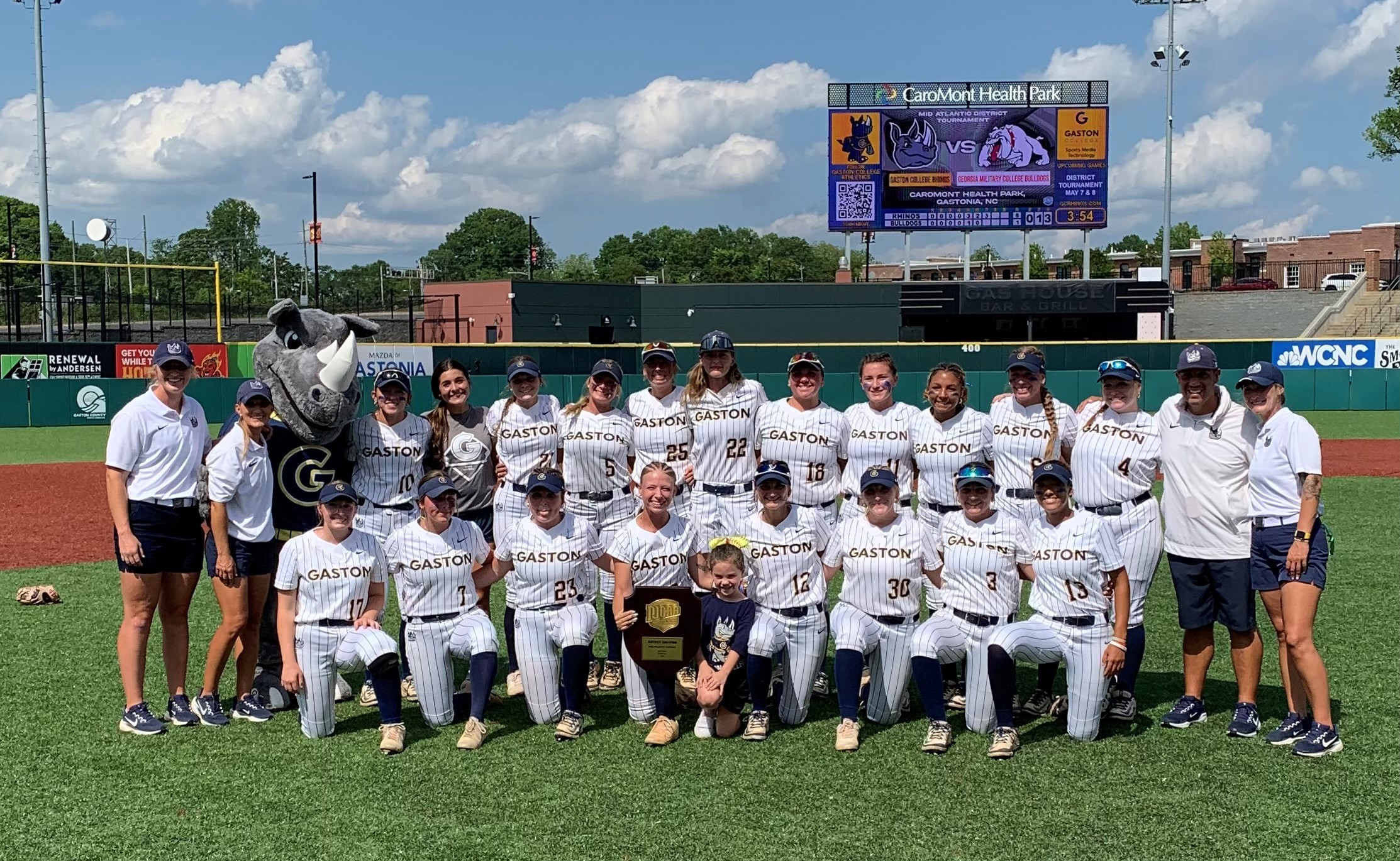 Gaston College's 2025 Mid-Atlantic District tournament champions.